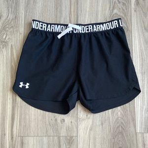 black Under Armour athletic shorts
